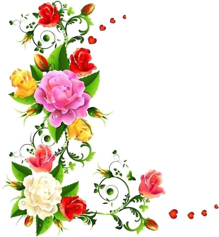 Gekleurde bloemenvrij PNG-beeld