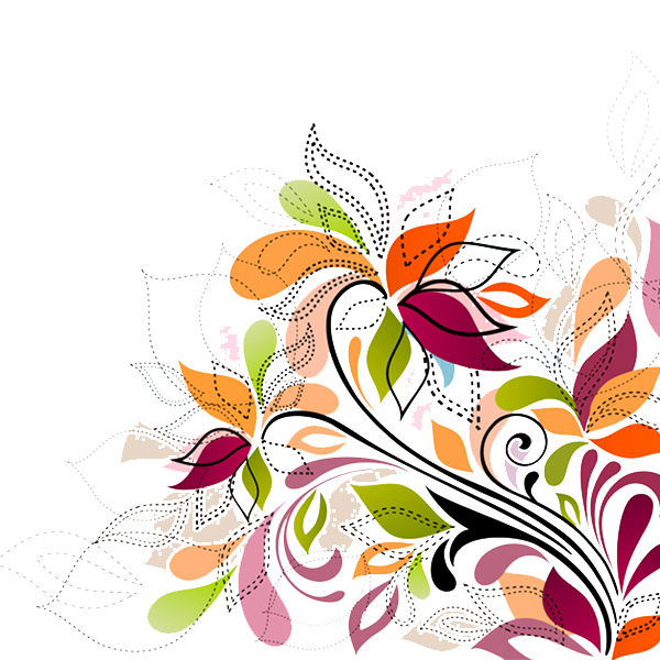 Gekleurde bloemen PNG achtergrondafbeelding