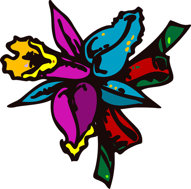 Gekleurde bloemen PNG-Afbeelding met Transparante achtergrond