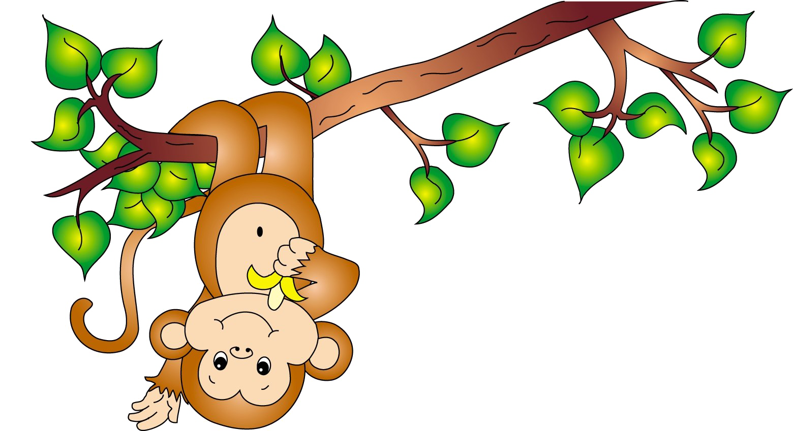 Baixe Macaco de desenho animado feliz com a boca aberta PNG - Creative  Fabrica