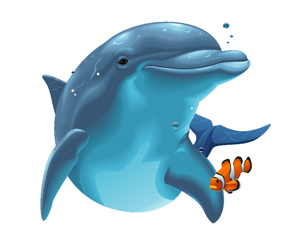 Дельфиновое прозрачное изображение