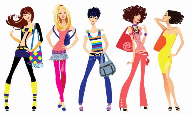 Fashionable Girl PNG Image