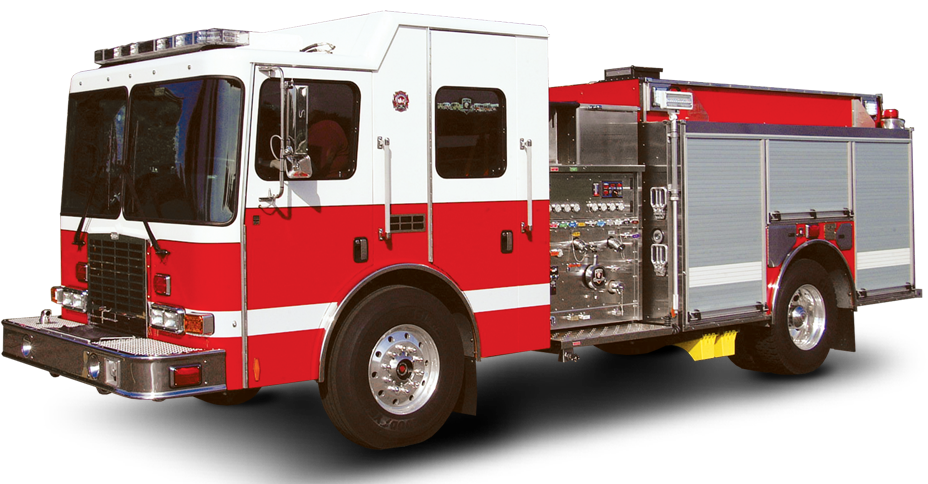 Fire Brigade Truck PNG Background Image