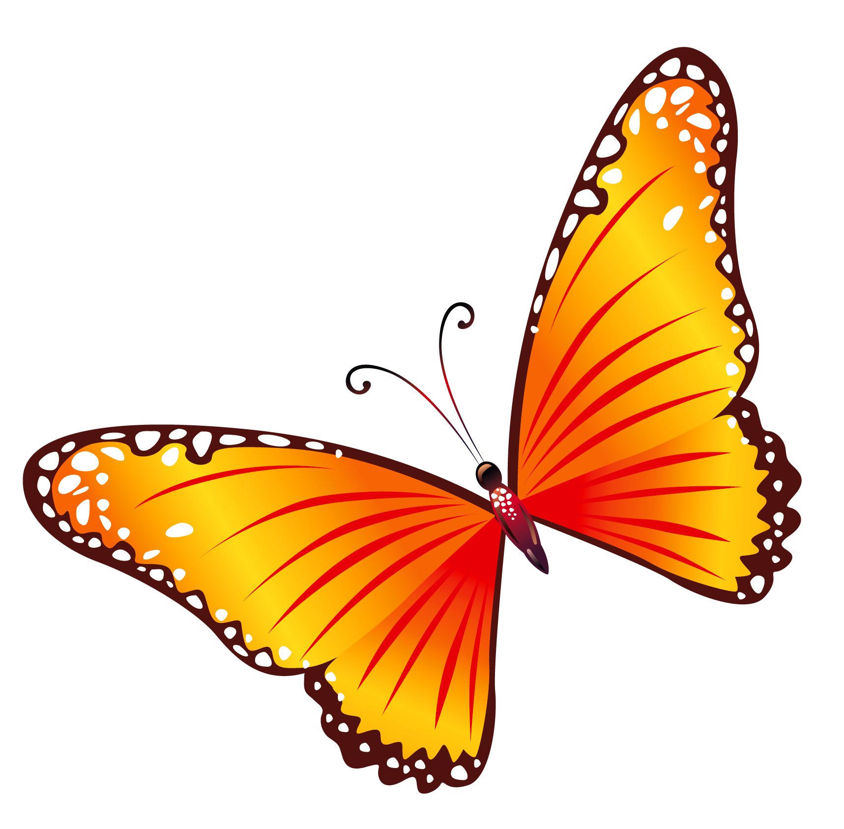 cute flying butterfly clip art