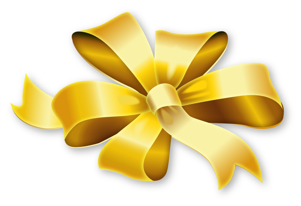 Golden Bow Ribbon Transparent Image Png Arts