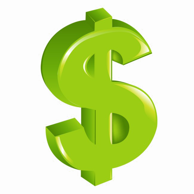 Зеленый доллар прозрачный образ