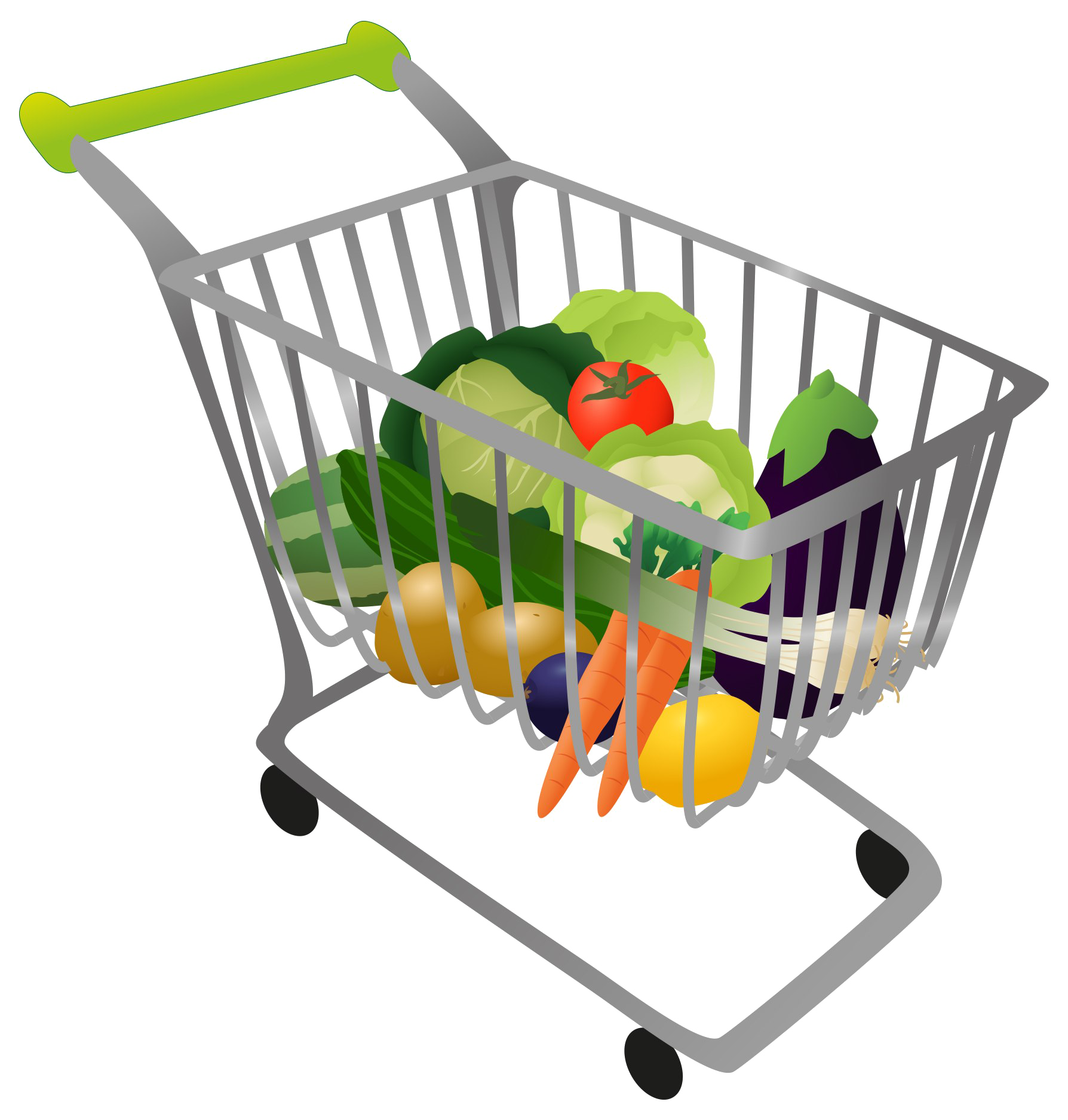 Grocery Shopping Cart PNG High-Quality Image