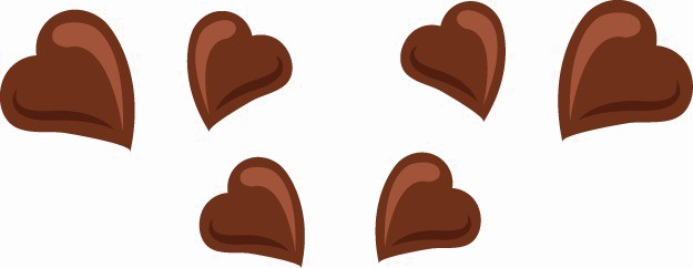 Imagem transparente de coração de chocolate PNG