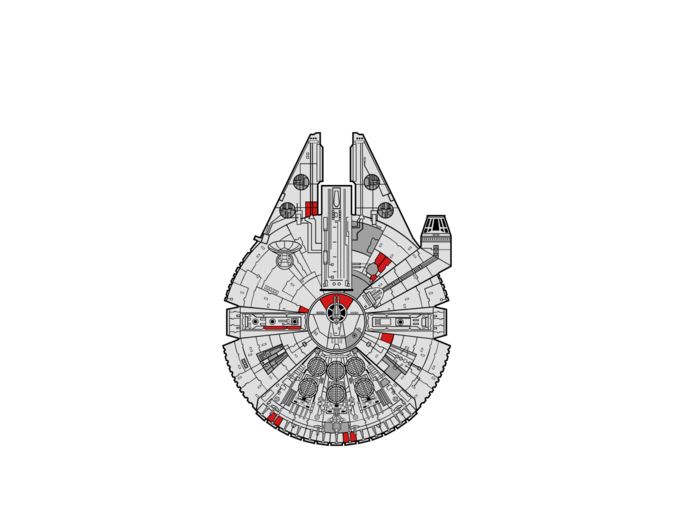 Millennium Falcon Star Wars PNG-Bild