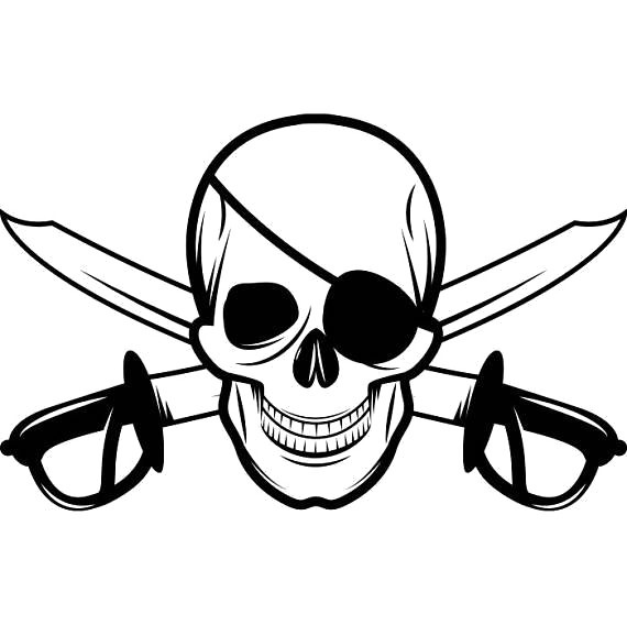 Piratenschädelfreies PNG-Bild