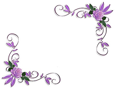 Purple Floral Border PNG Image | PNG Arts