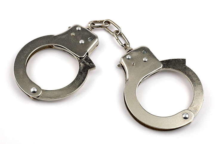 Handcuffs PNG de prata