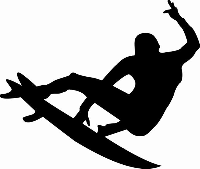 Surfing Silhouette PNG Image | PNG Arts