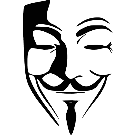 Imagem transparente de máscara anônima