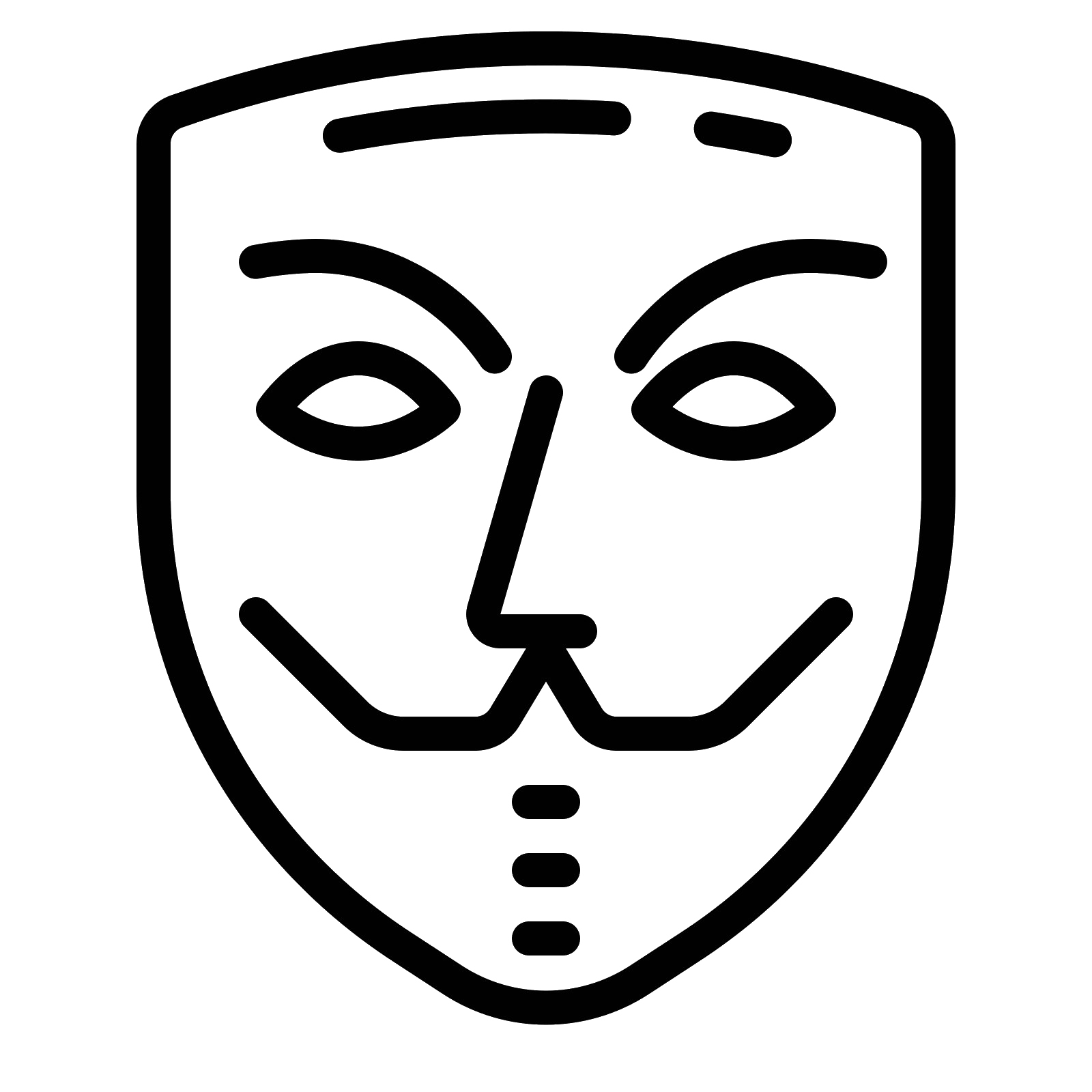 Fundo transparente de máscara anônima PNG