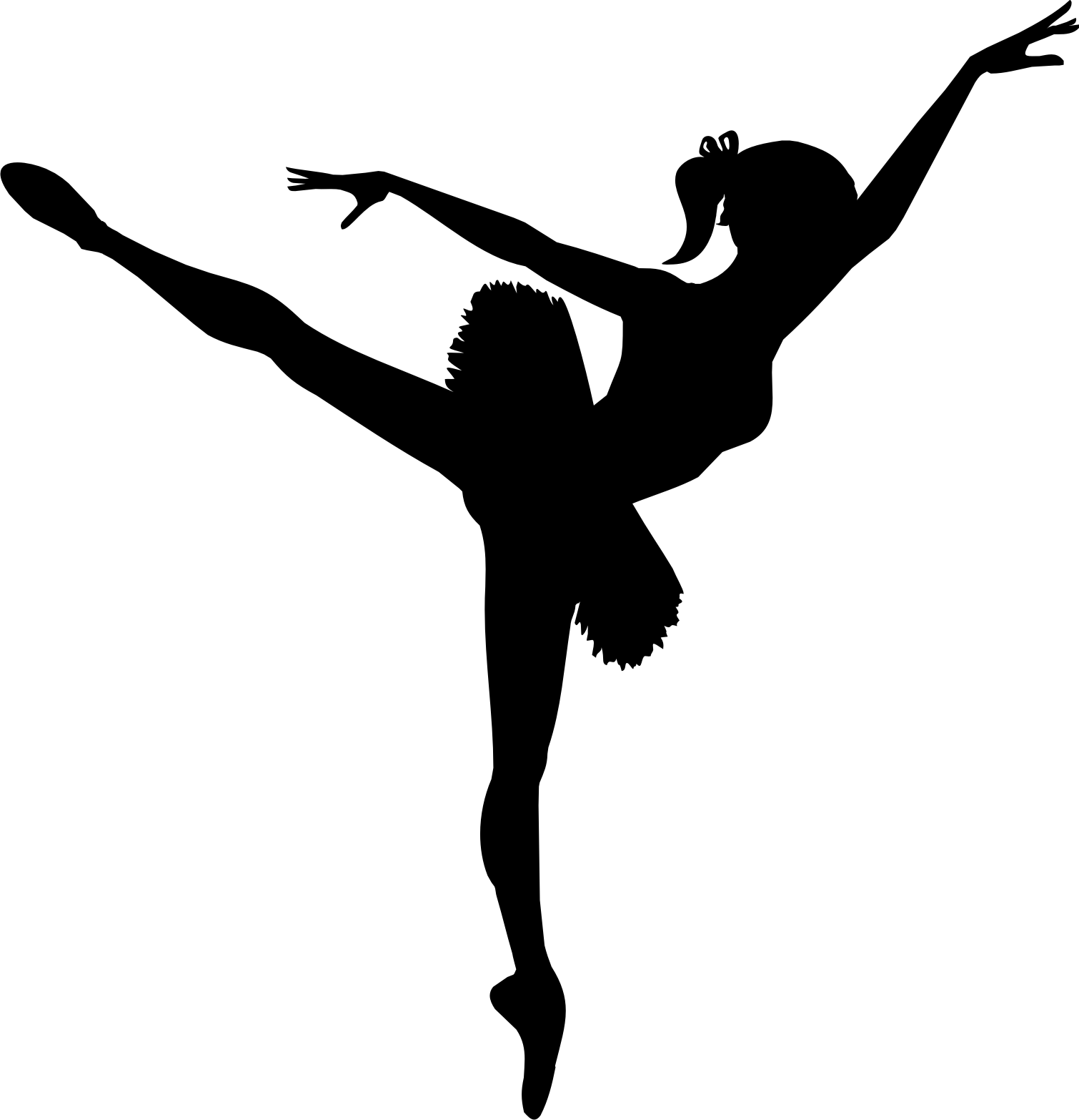 Ballerina siluet PNG latar belakang Gambar