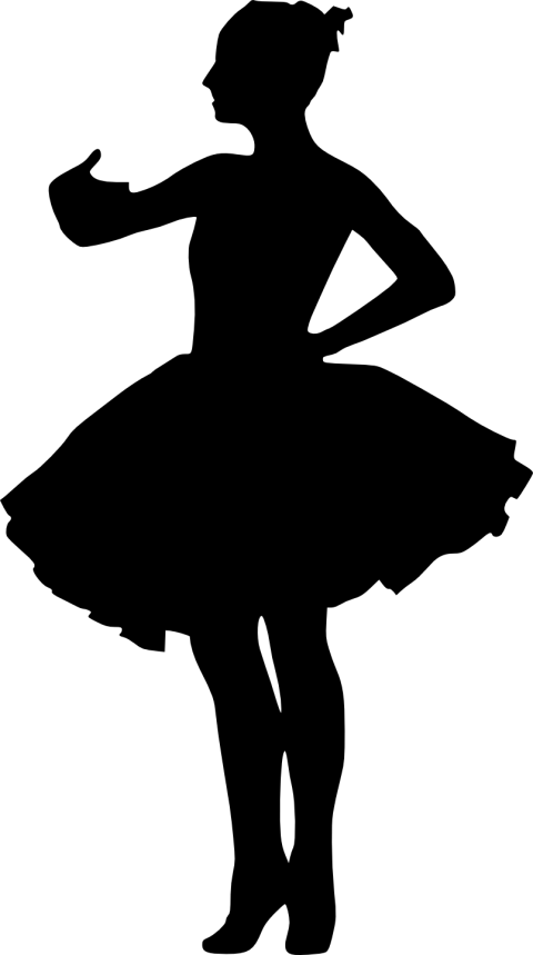 Ballerina siluet PNG Gambar berkualitas tinggi