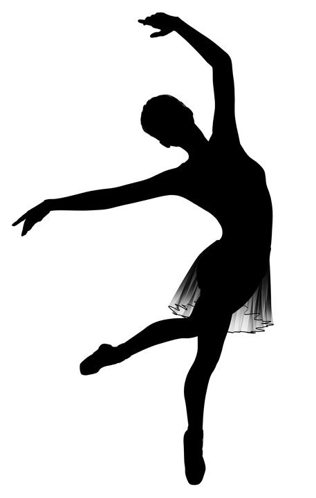 Ballerina silhouette PNG image