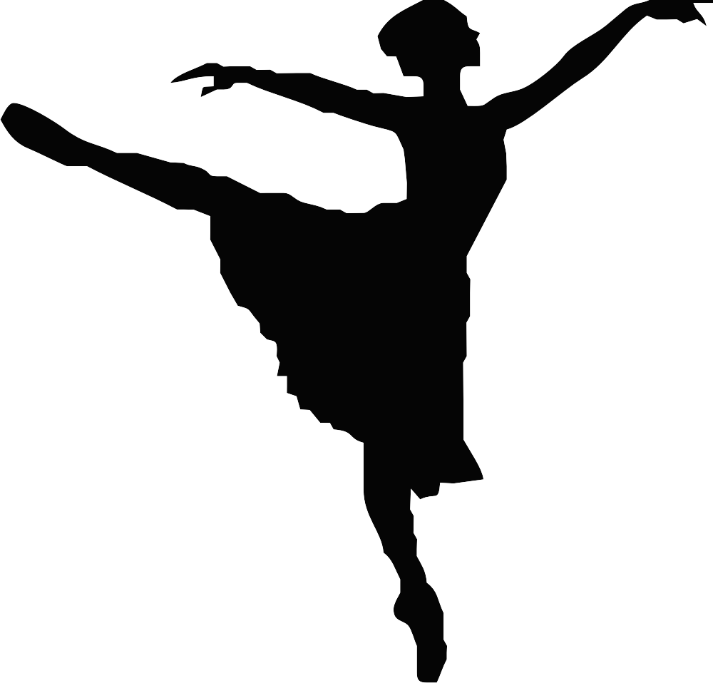 Ballerina-Silhouette PNG-transparentes Bild