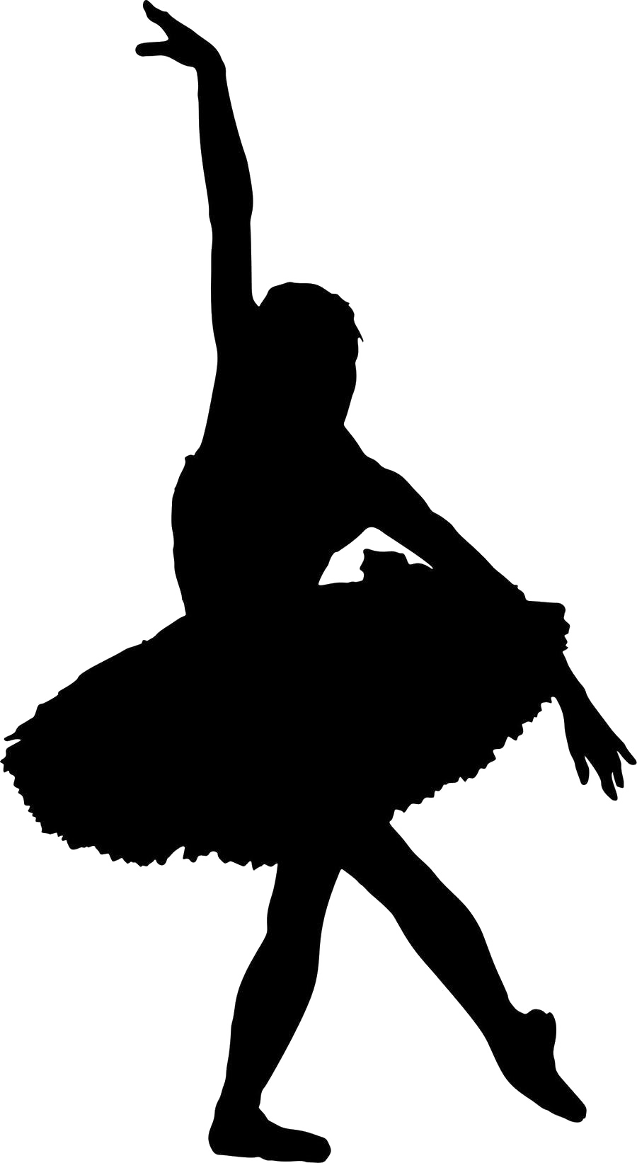 Ballerine silhouette fond Transparent PNG