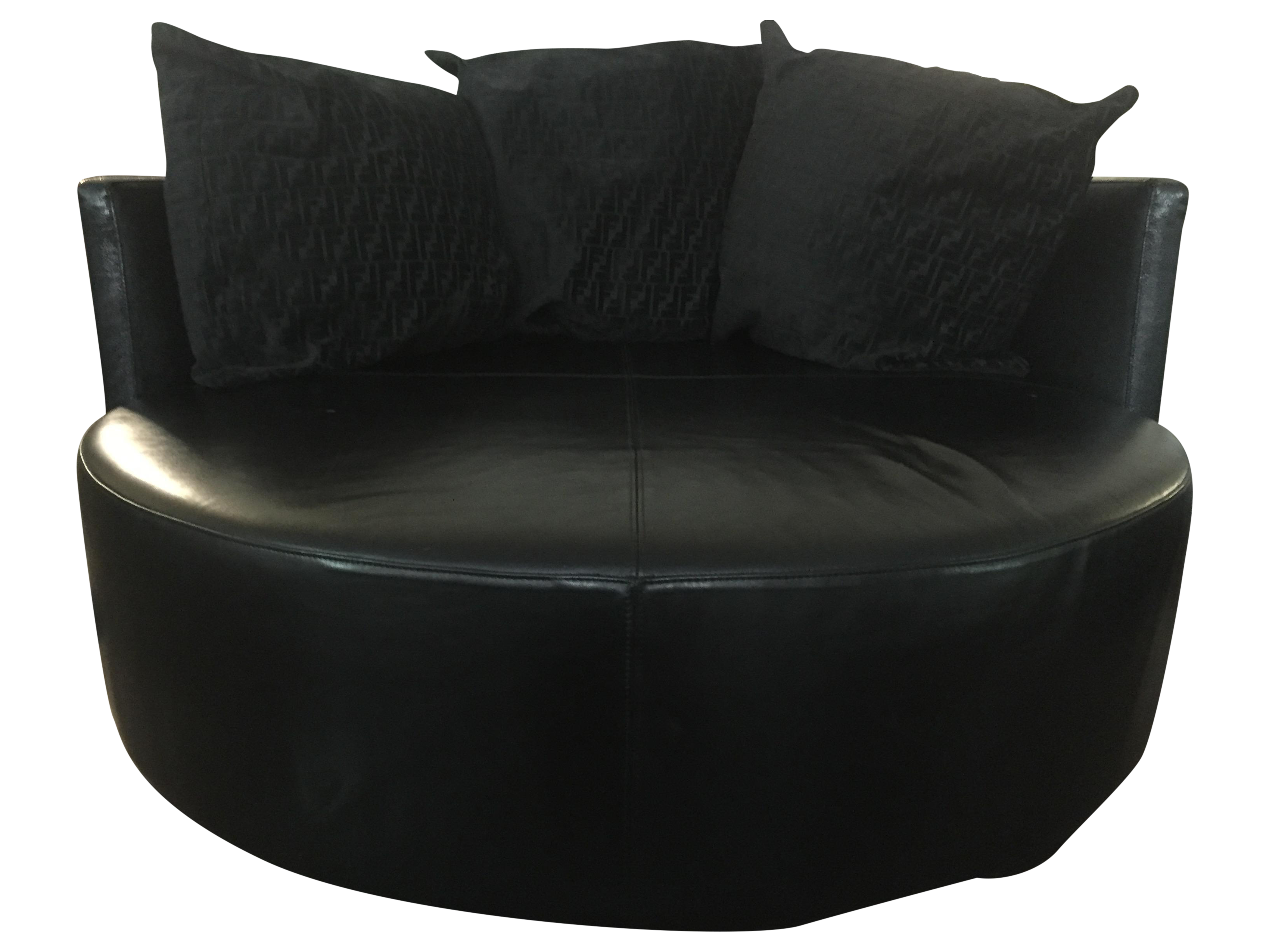 Zwarte sofa Transparante Afbeelding