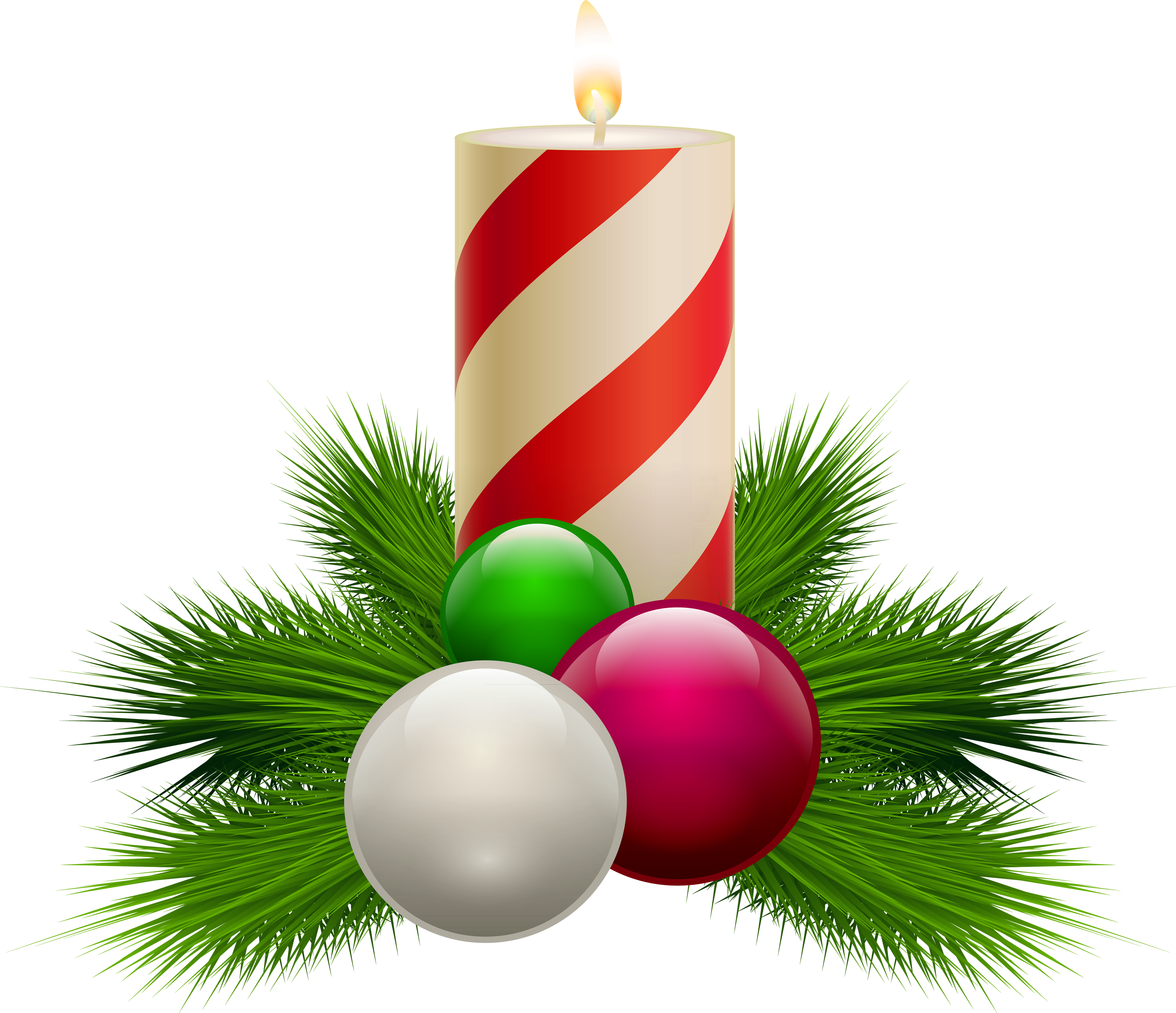 Christmas Candle PNG Image Transparent Background