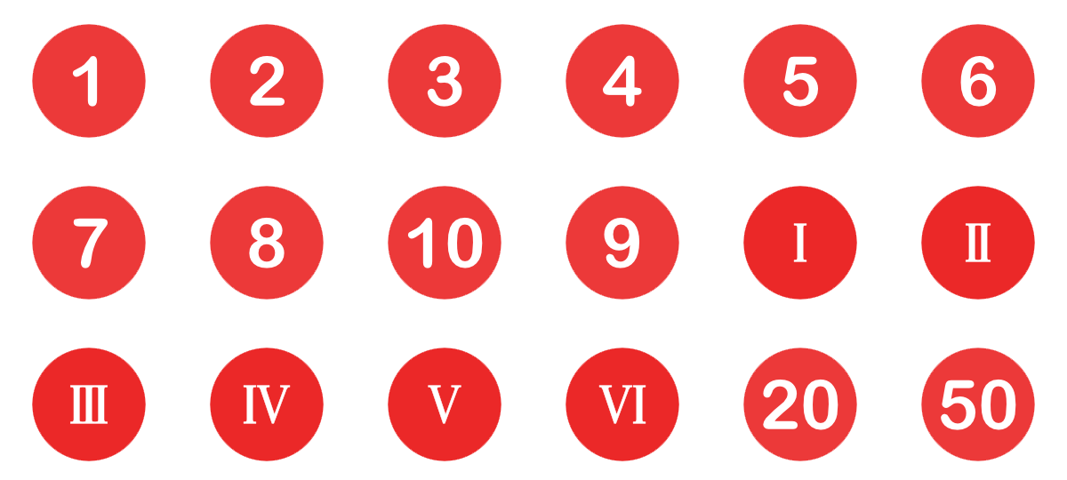 Numbers In Circles Png | Images and Photos finder