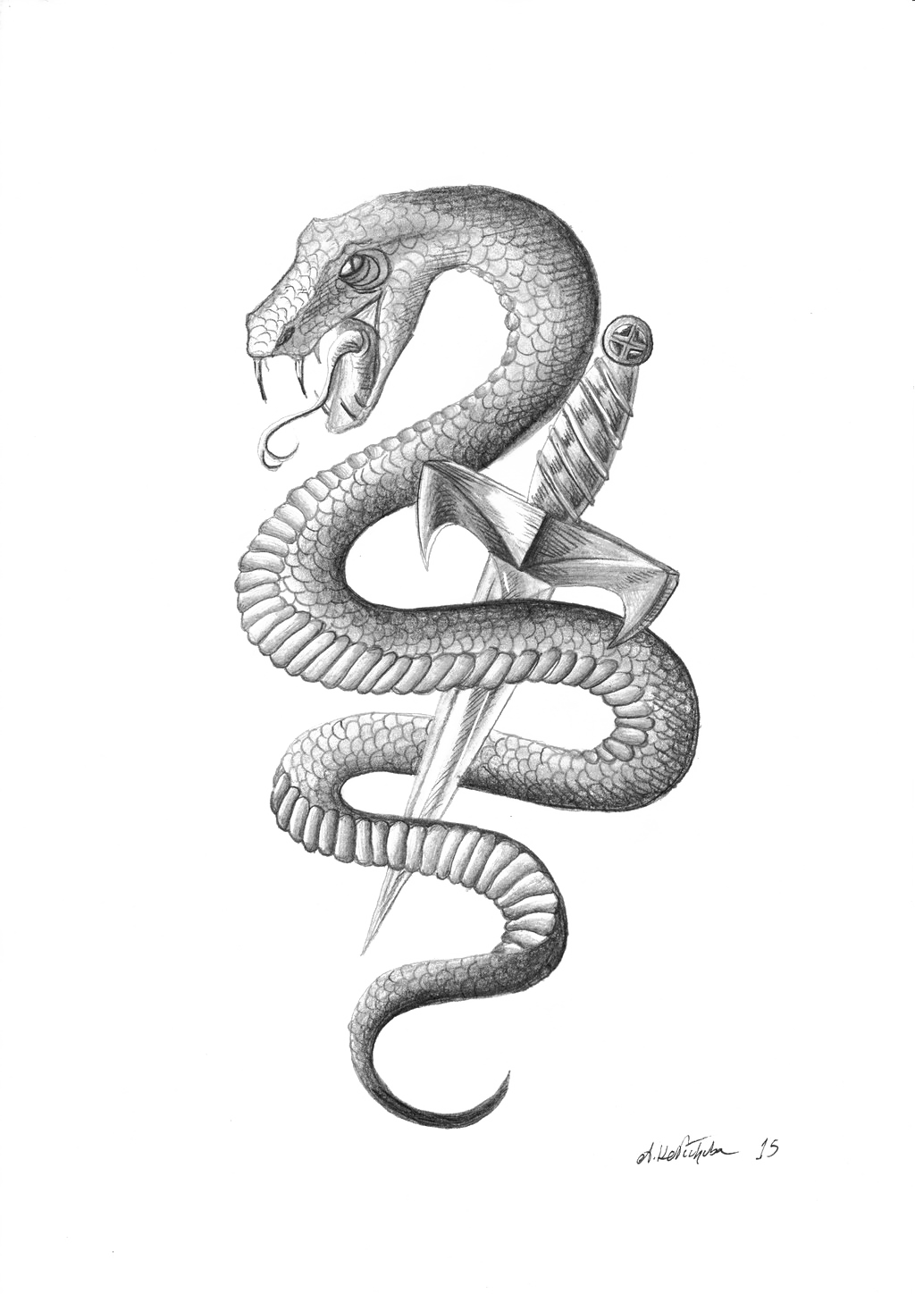 Fond de limage de tatouage de serpent