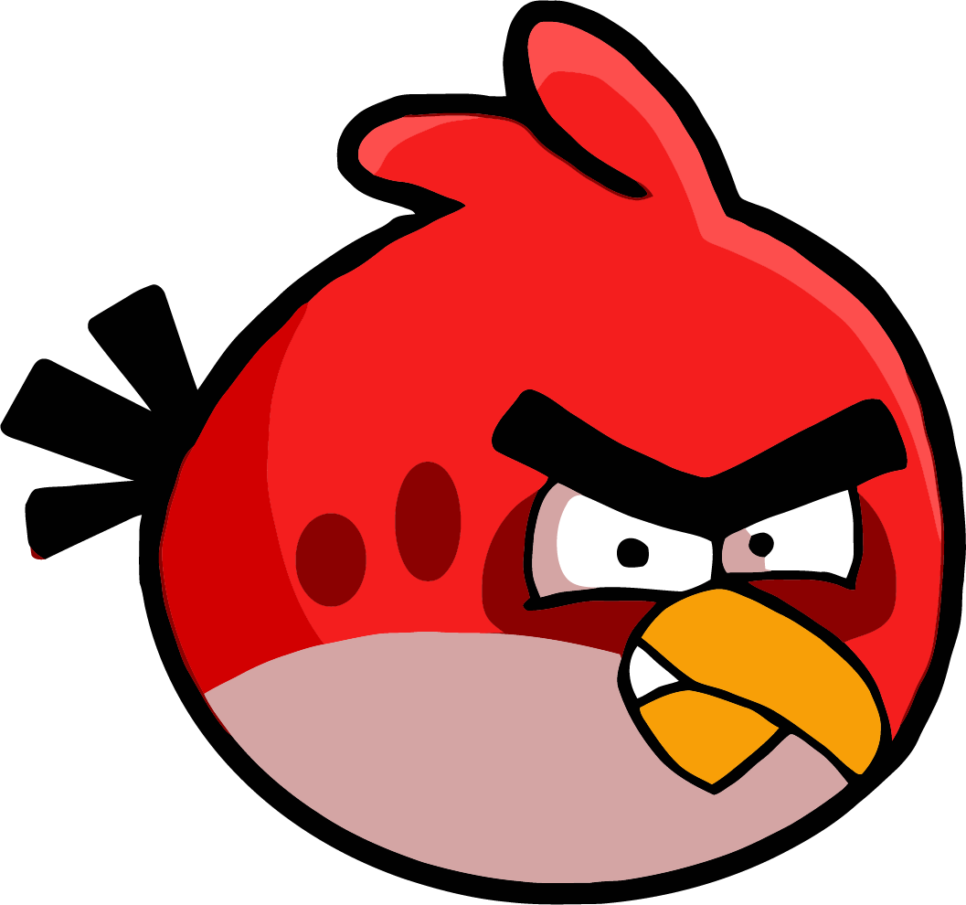 Pájaros enojados Imagen PNG roja