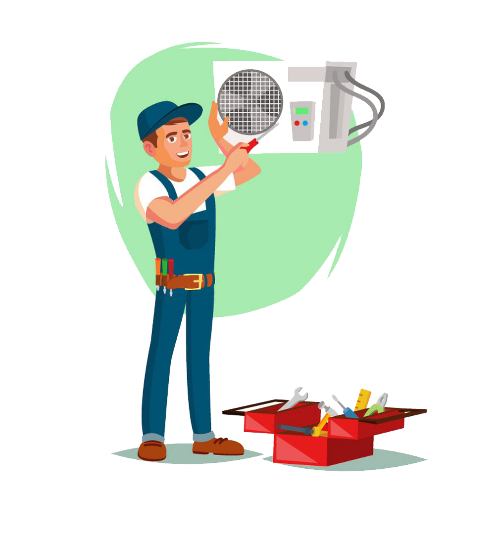 Animated Air Conditioner Free PNG Image