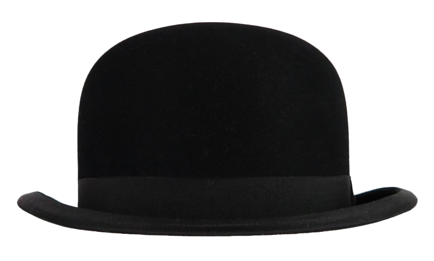 Black Bowler Hat Gambar Transparan