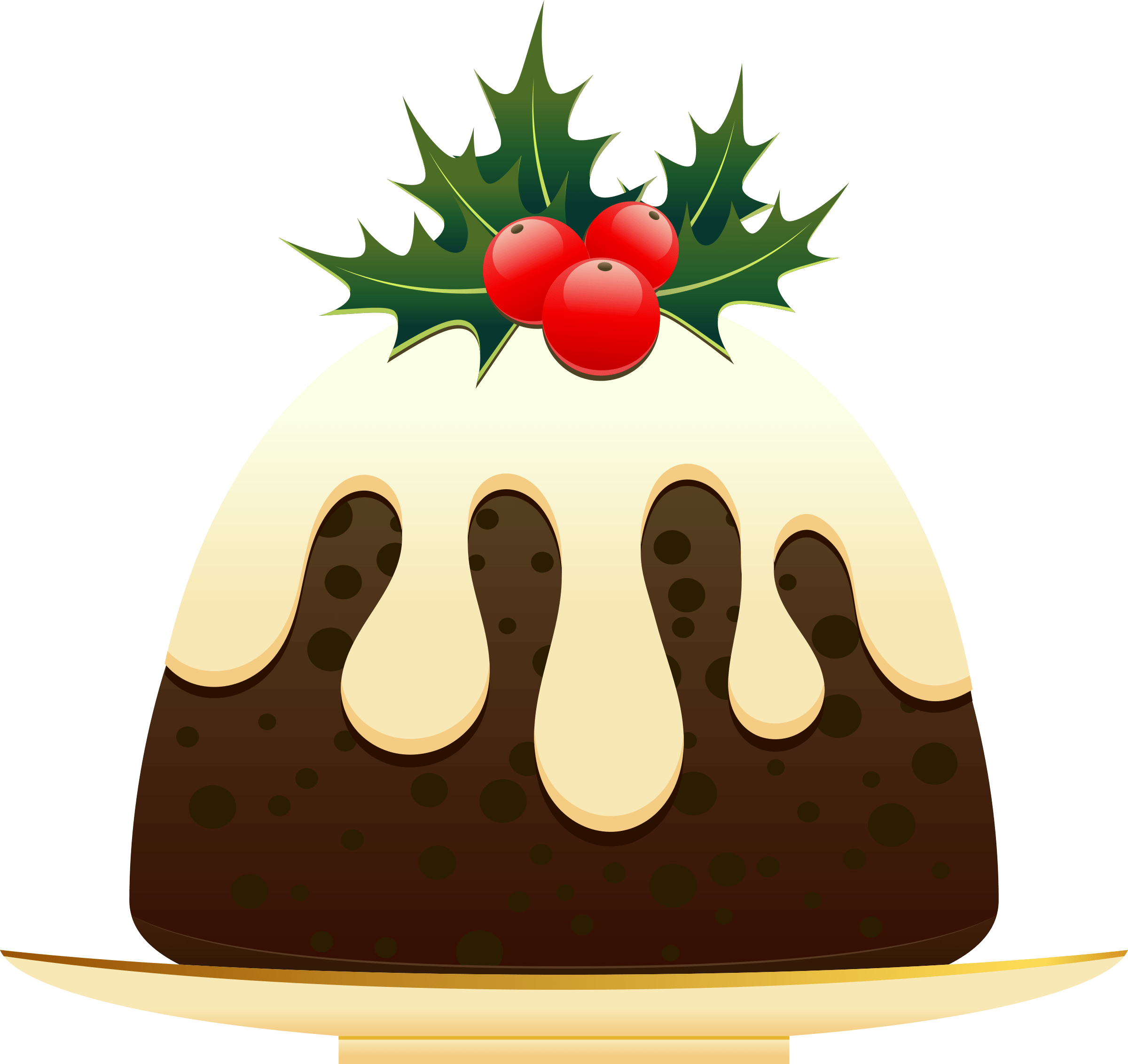 Madilim na Chocolate Christmas Pudding PNG Imahe Background