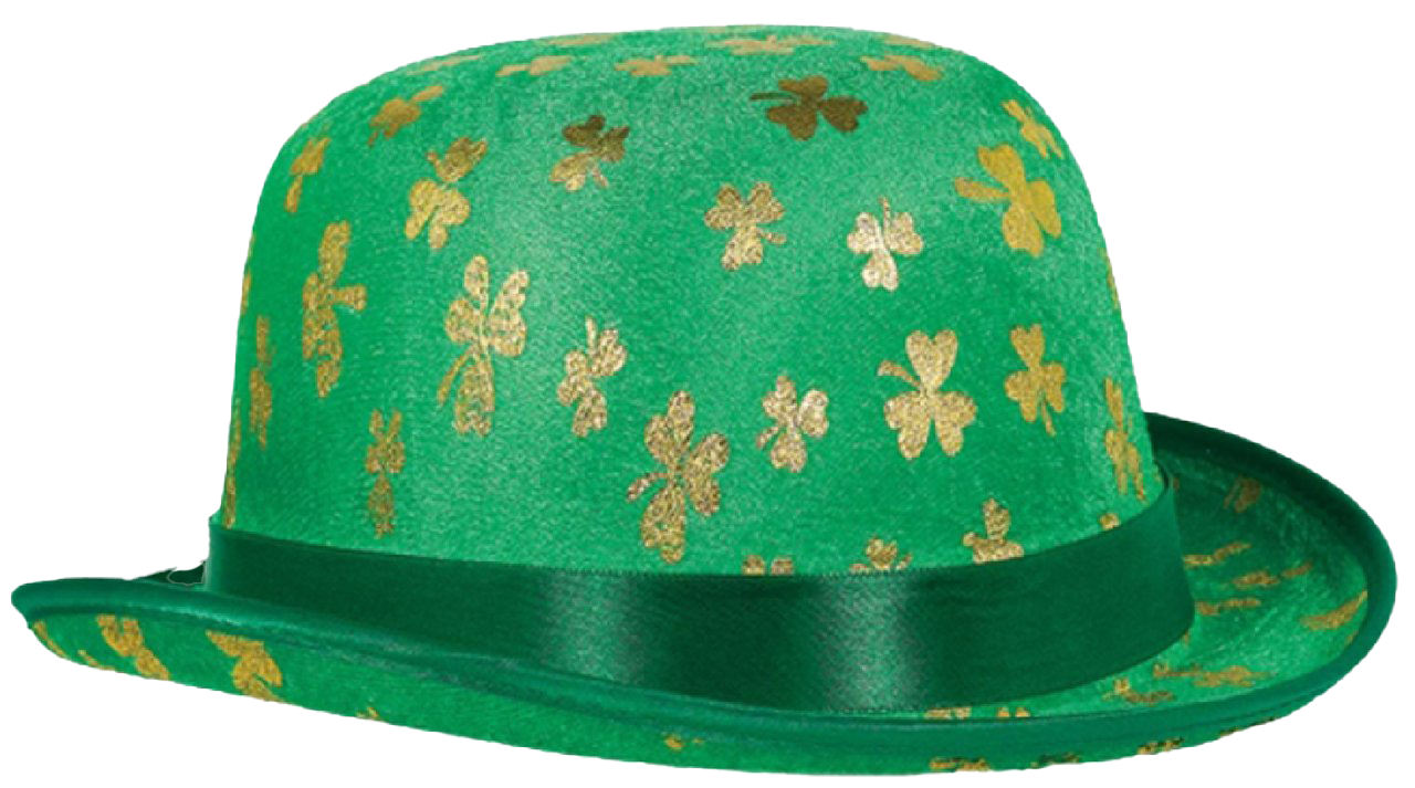 Green Bowler Hat PNG Latar Belakang Gambar