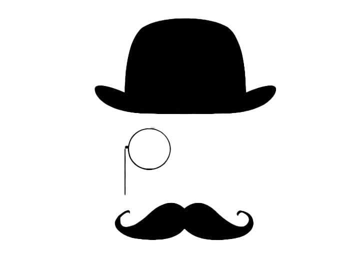 Mustache Bowler Hat Transparent Background PNG | PNG Arts