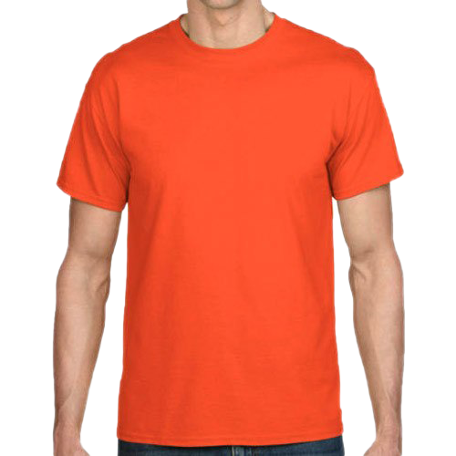 T-shirt orange uni Transparent fond PNG