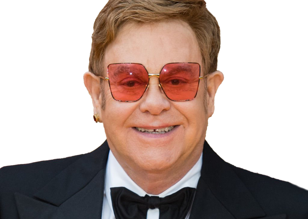 Singer Elton john PNG image de haute qualité