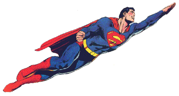 Süpermen uçan şeffaf arka plan PNG