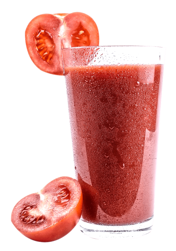 Immagine Trasparente di vetro del succo di pomodoro