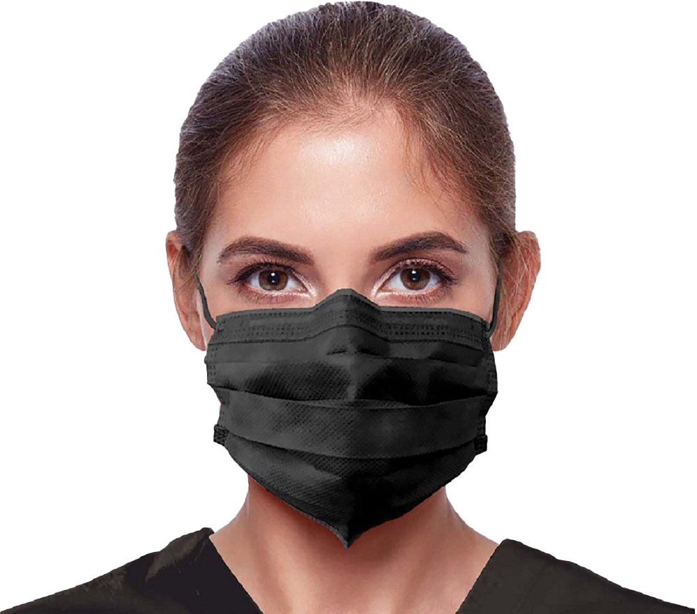 Zwart medisch gezicht masker PNG Gratis Download