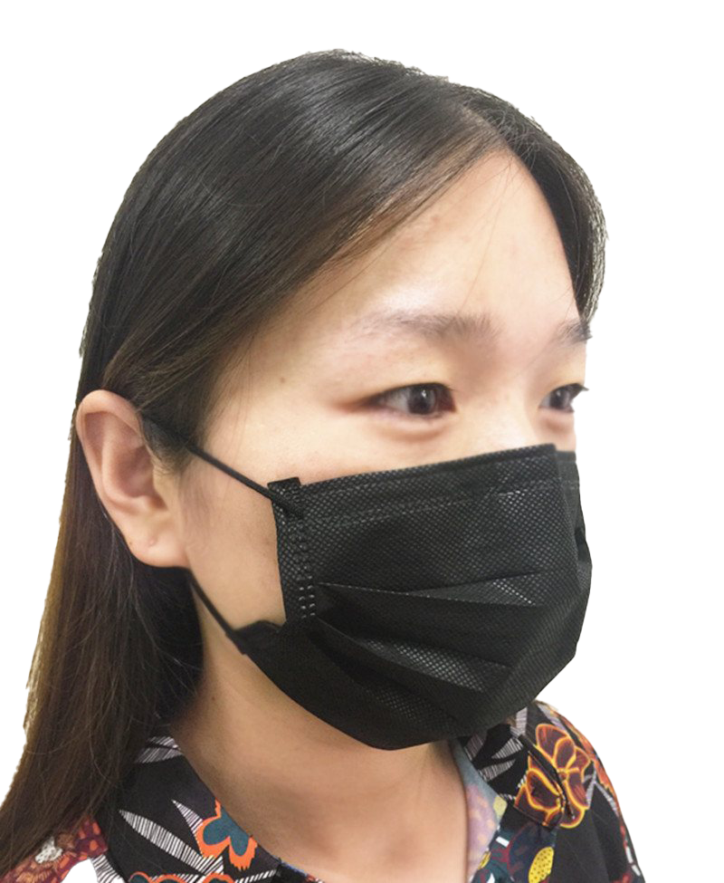 Zwarte medische gezichtsmasker PNG Foto