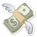 Dollar Banknotes Money Emoji PNG Image Background