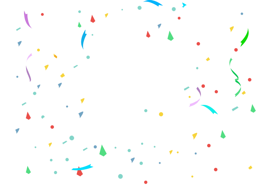 Падение Confetti прозрачное изображение