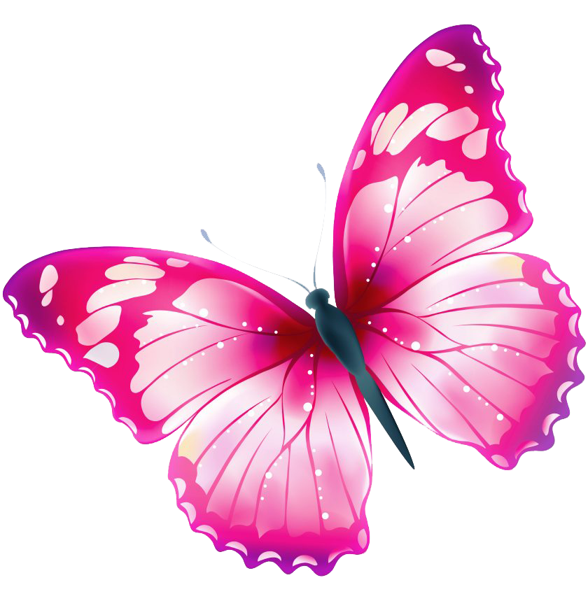 تحلق الفراشة الوردي PNG صورة خلفية شفافة