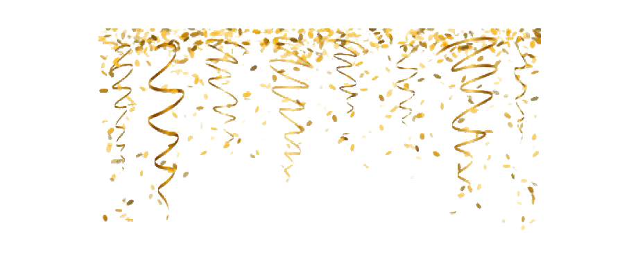 Золотое confetti PNG фото