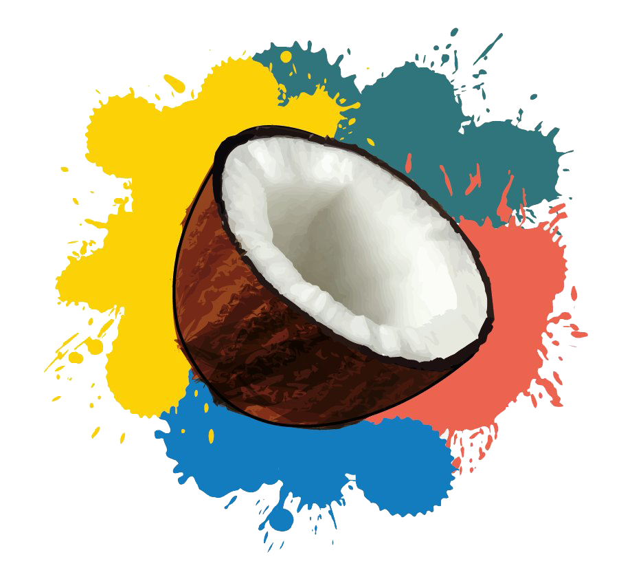 Meia imagem transparente de coco PNG