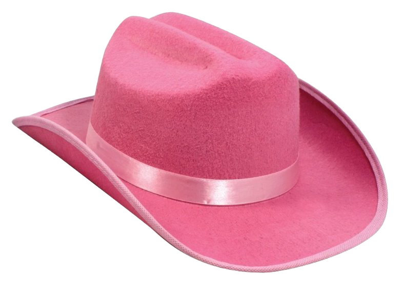 Imagem de fundo de PNG de chapéu de cowboy rosa