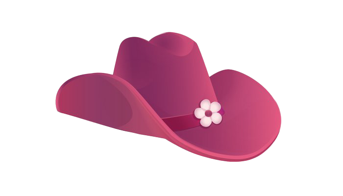 Chapéu de cowboy cor-de-rosa PNG PNG fundo transparente