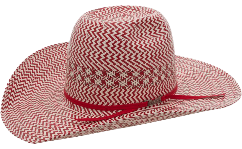 Chapéu de cowboy rosa transparente