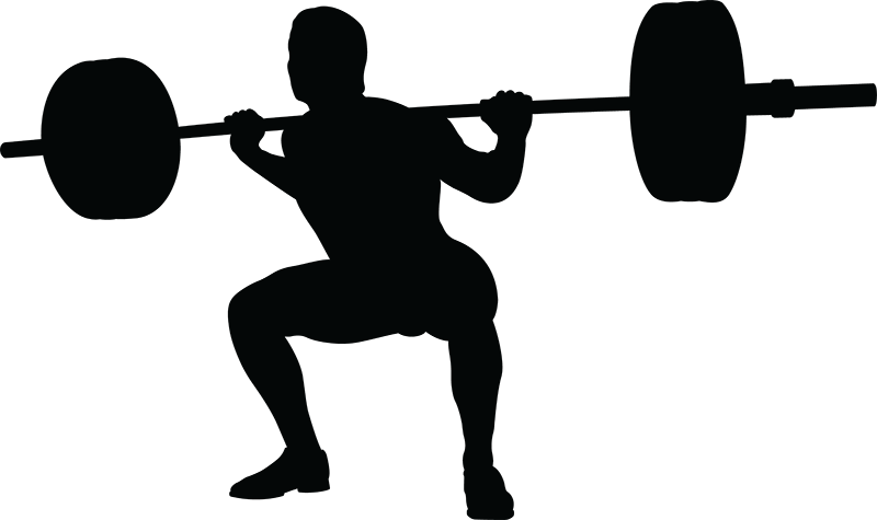 Powerlifting Silhouette PNG Background Image