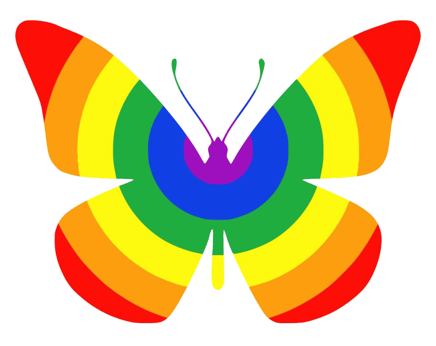 Imagen Transparente de mariposa arco iris